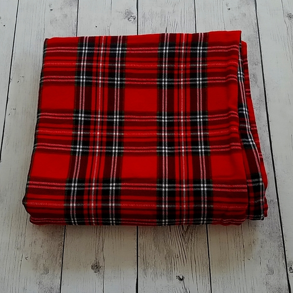 No name Other - Red Plaid Tablecloth Approximately 58"  wide by 117"
